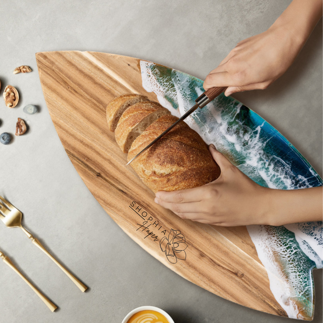 Shark Tail Cutting Board | Custom Cheese Board | WooDecor