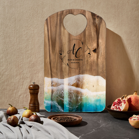 Personalized Charcuterie Board | Epoxy Resin Cutting Board | WooDecor