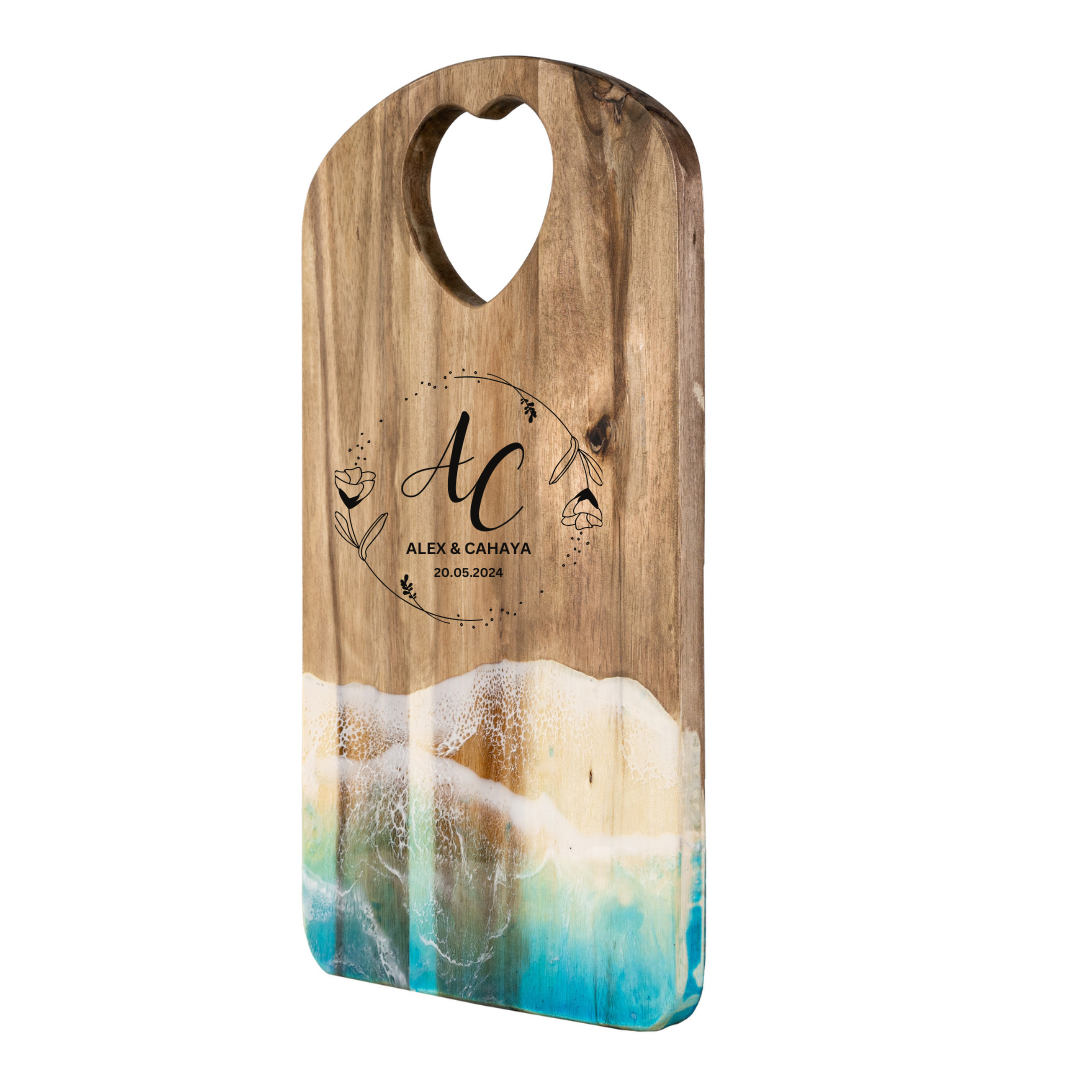 Personalized Charcuterie Board | Epoxy Resin Cutting Board | WooDecor
