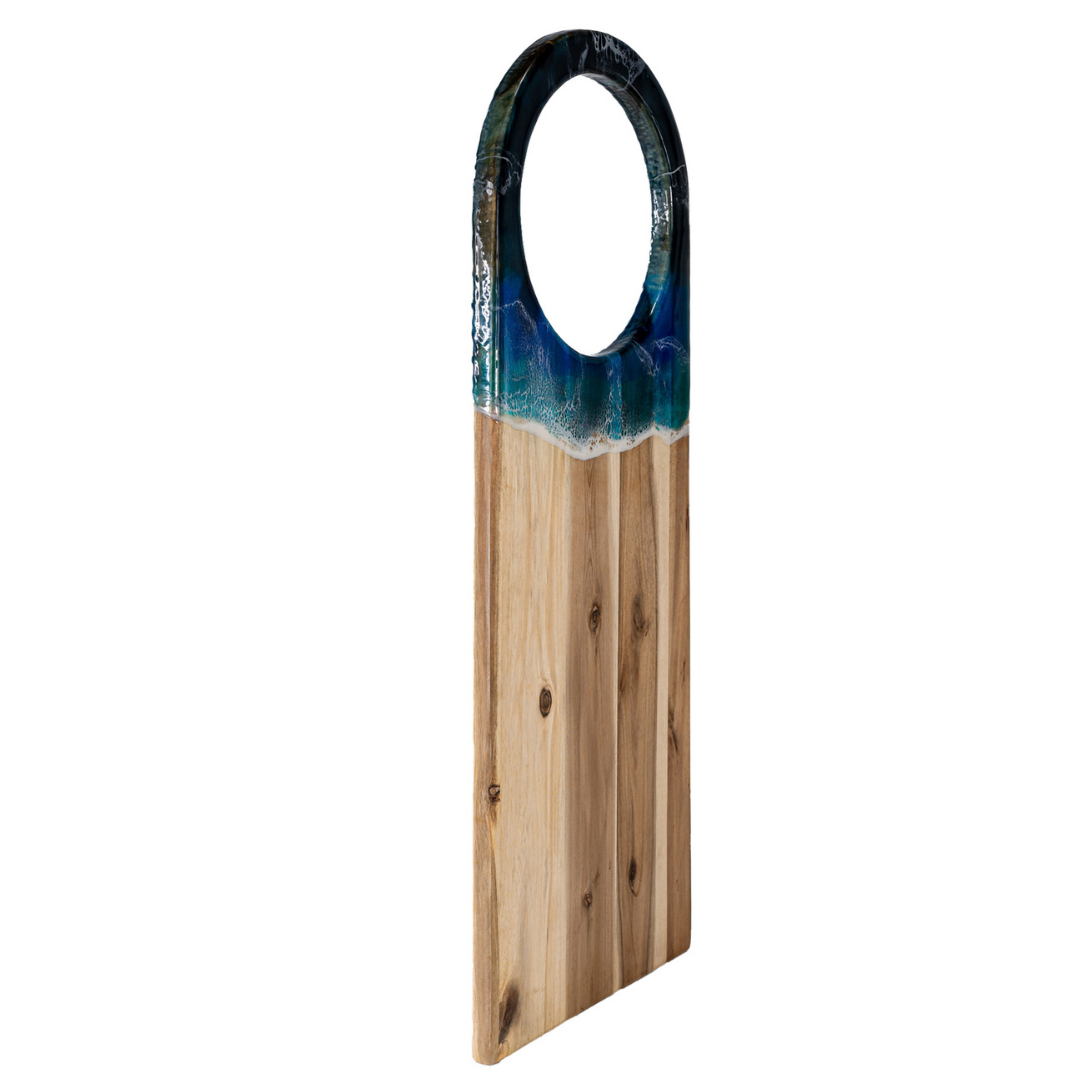 Acacia Wood Cutting Board | Ocean Wave Chopping Board | WooDecor