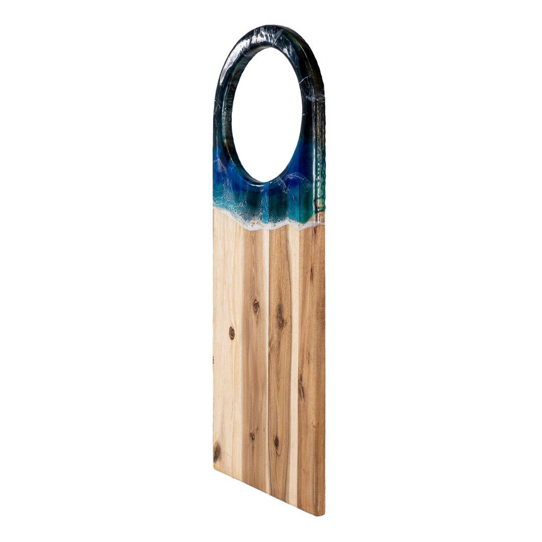 Acacia Wood Cutting Board | Ocean Wave Chopping Board | WooDecor
