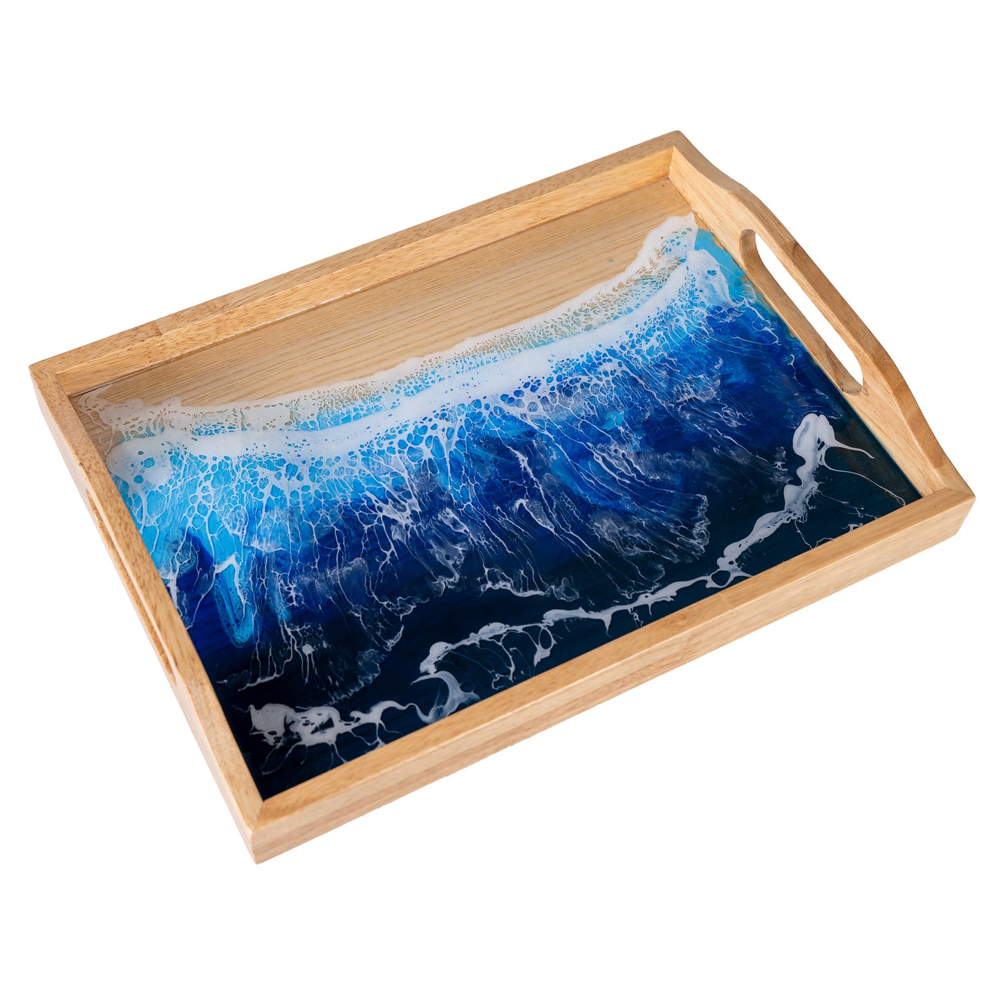 Rectangle Wooden Epoxy Resin Tray, Ideal Gift for Christmas and Special Occasions