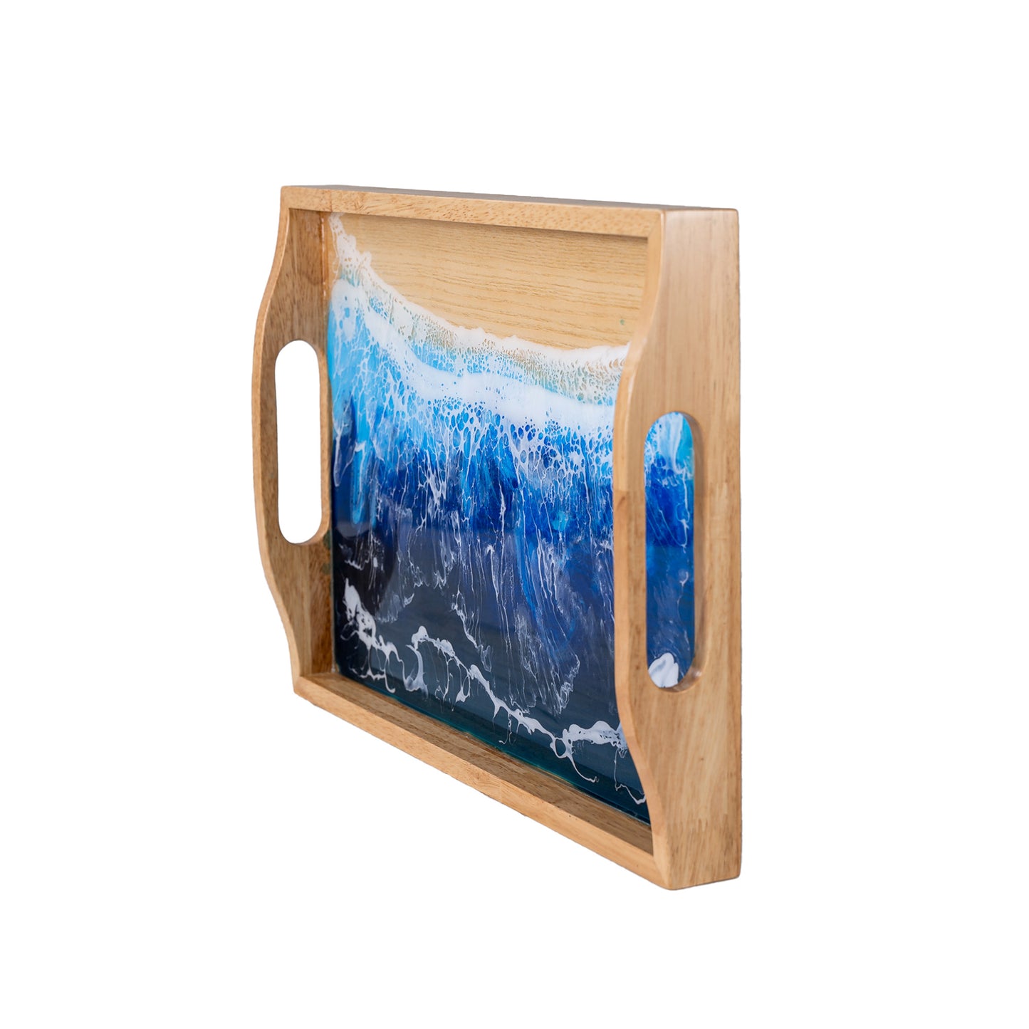 Rectangle Wooden Epoxy Resin Tray, Ideal Gift for Christmas and Special Occasions
