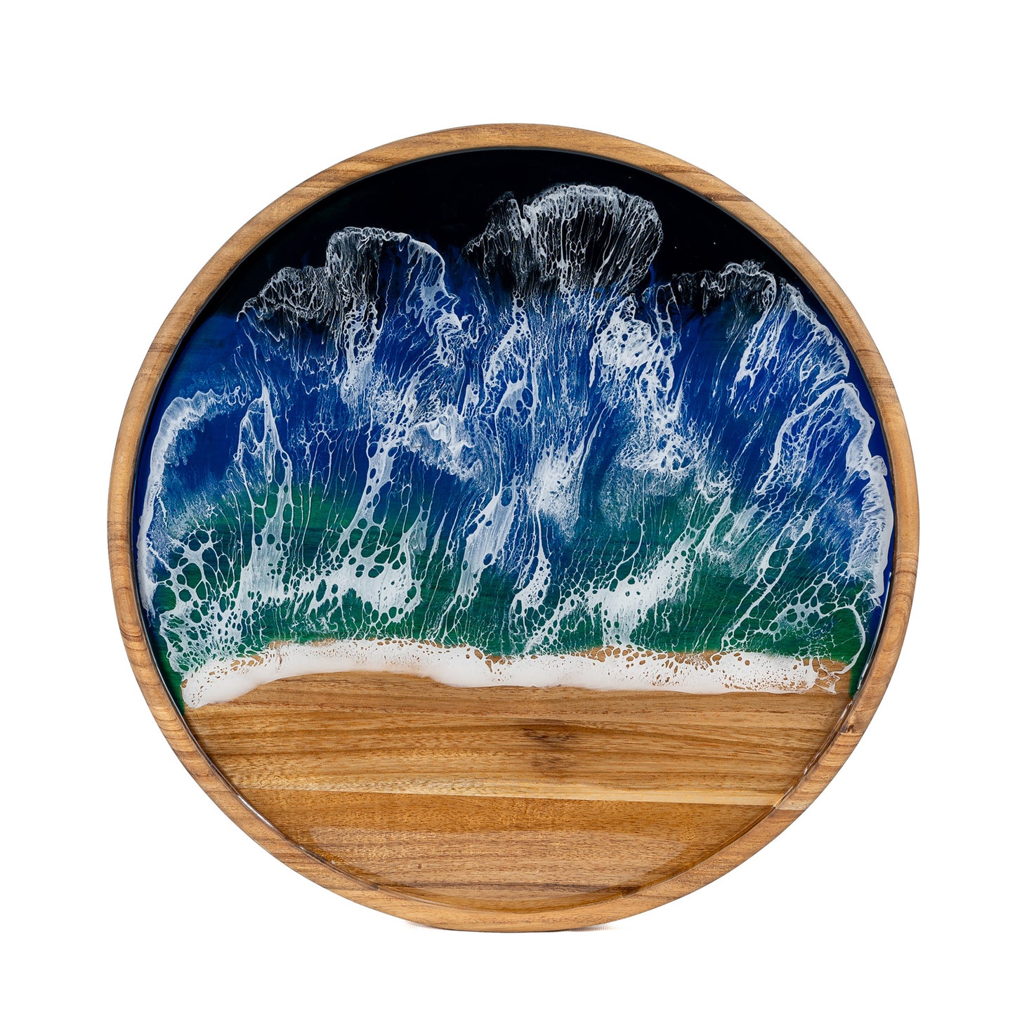 Round Wooden Tray | Wooden Serving Tray | WooDecor