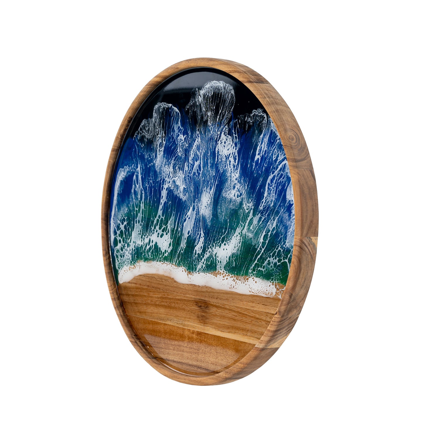 Round Wooden Tray | Wooden Serving Tray | WooDecor