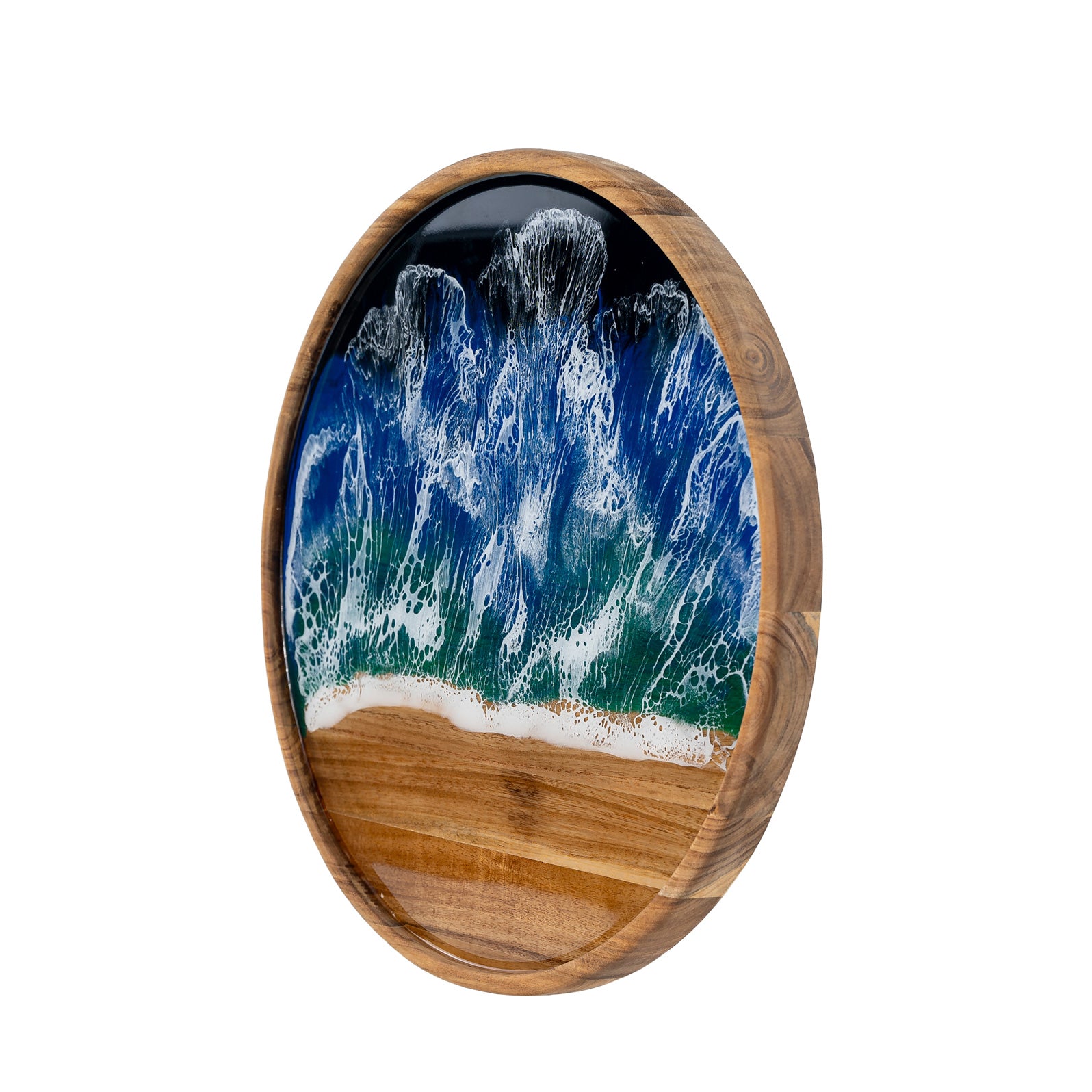 Round Wooden Tray | Wooden Serving Tray | WooDecor