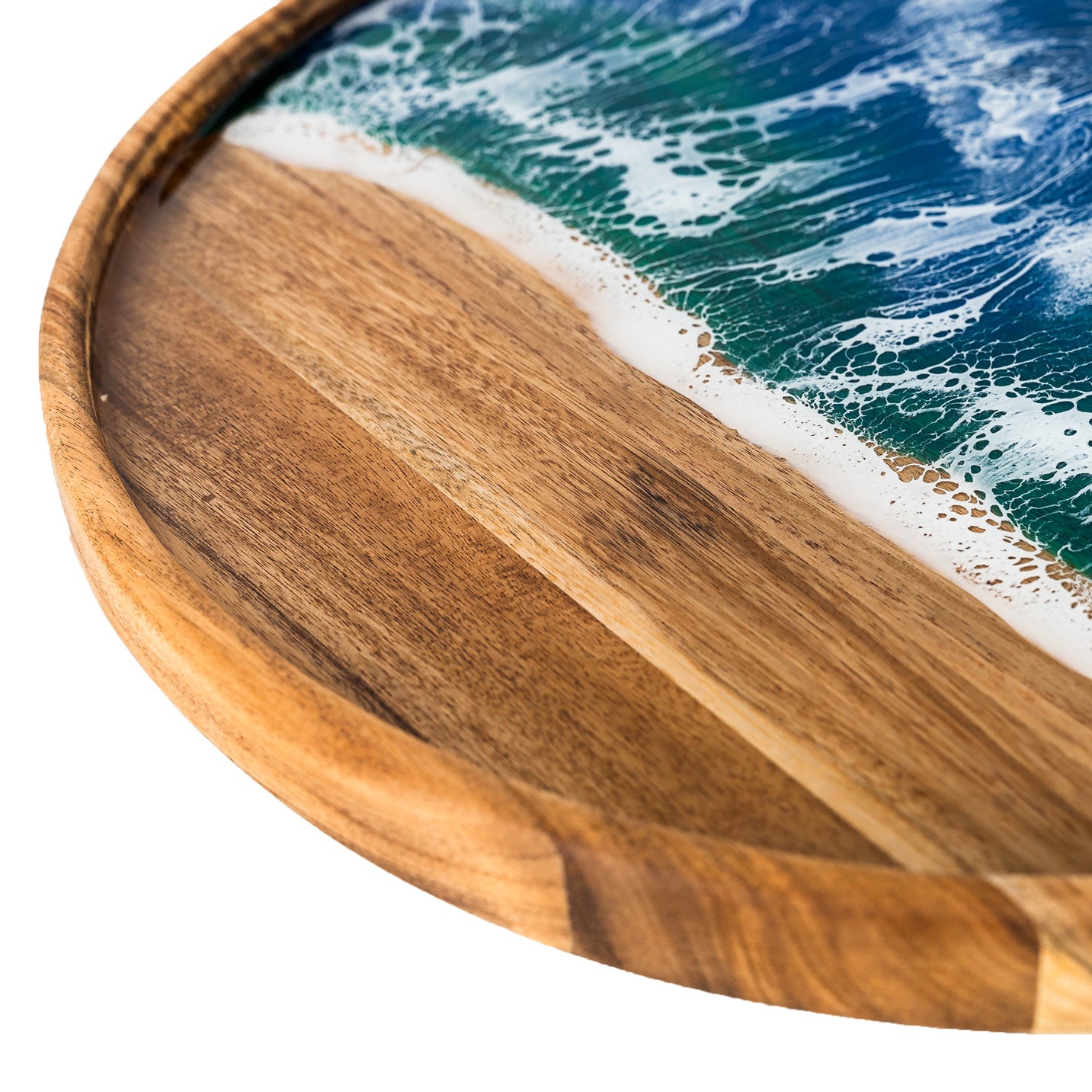 Round Wooden Tray | Wooden Serving Tray | WooDecor