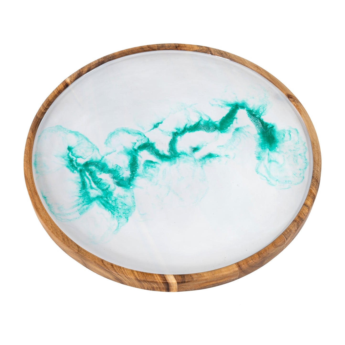 Round Decorative Tray | Handmade Serving Tray | WooDecor