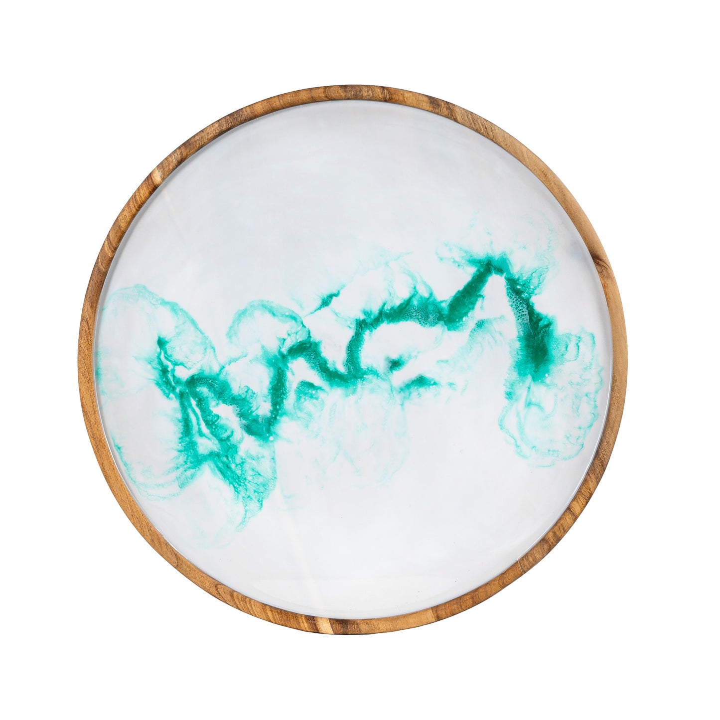 Round Decorative Tray | Handmade Serving Tray | WooDecor