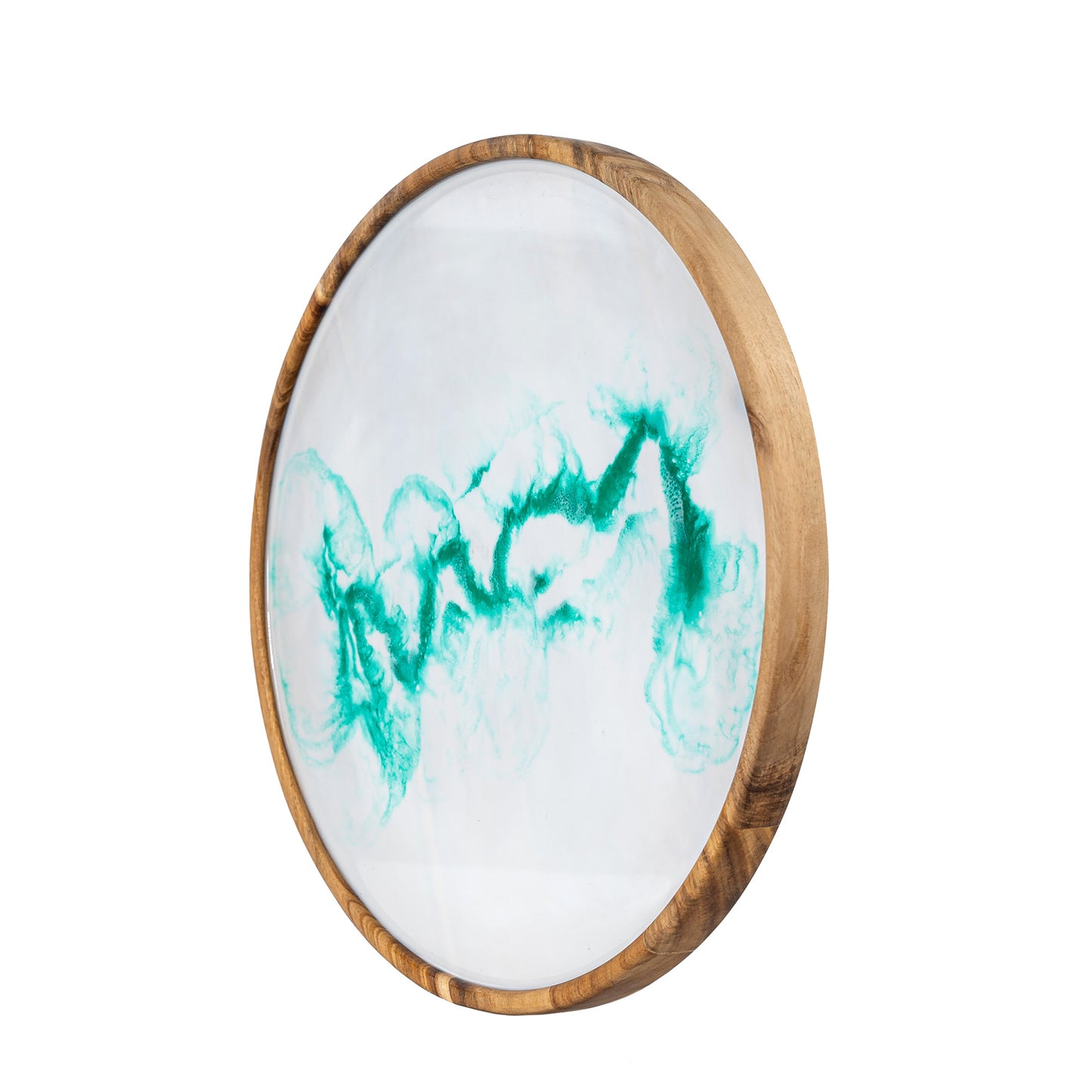 Round Decorative Tray | Handmade Serving Tray | WooDecor