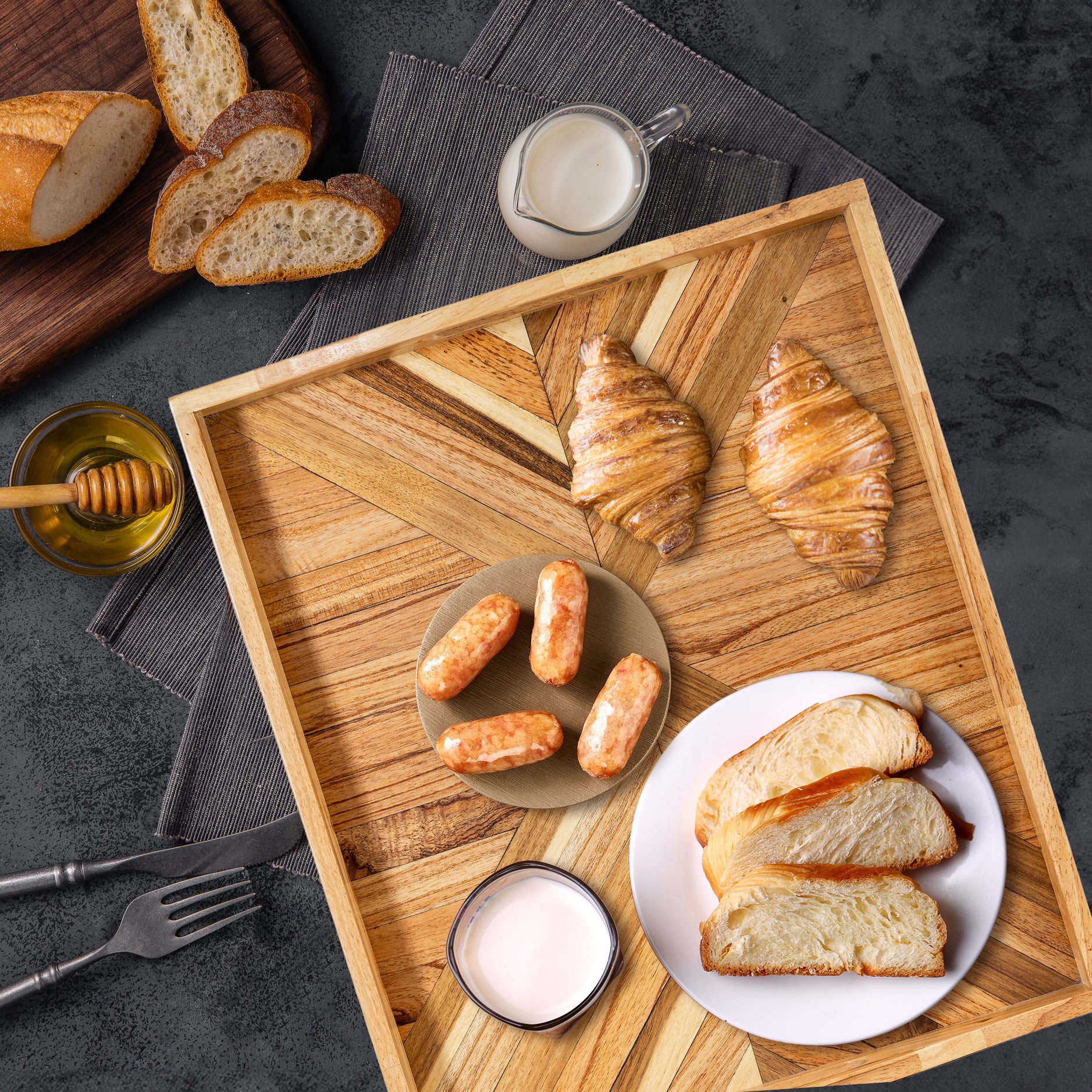 Rectangle Wooden Tray | Solid Wood Tray | WooDecor