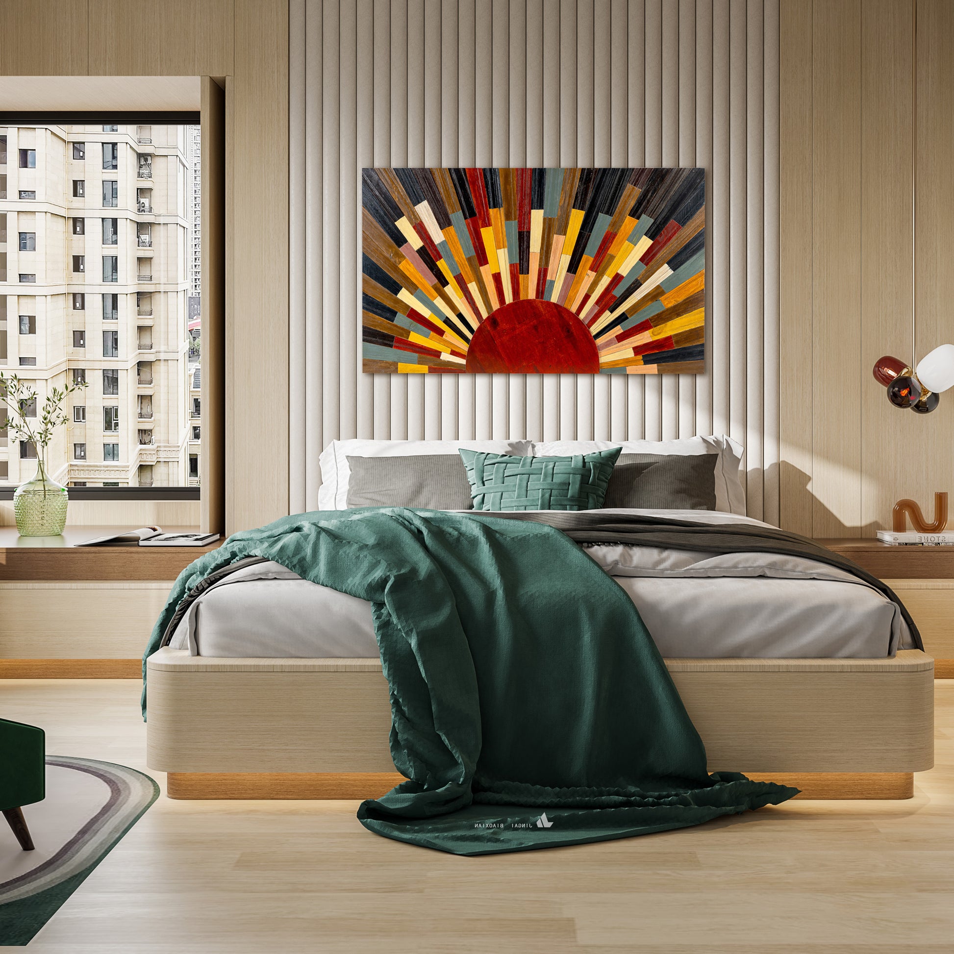 Wooden Sun Wall Art | Wooden Wall Art | WooDecor