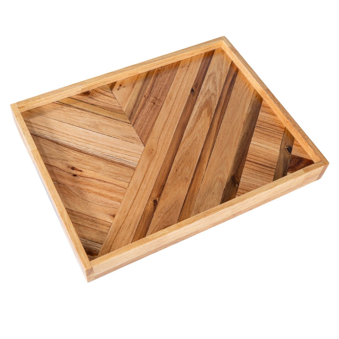Wooden Serving Tray Stylish Handmade, Rustic Gift for Christmas and Family, Housewarming, Anniversary, Home Decor |  WDTRAY02