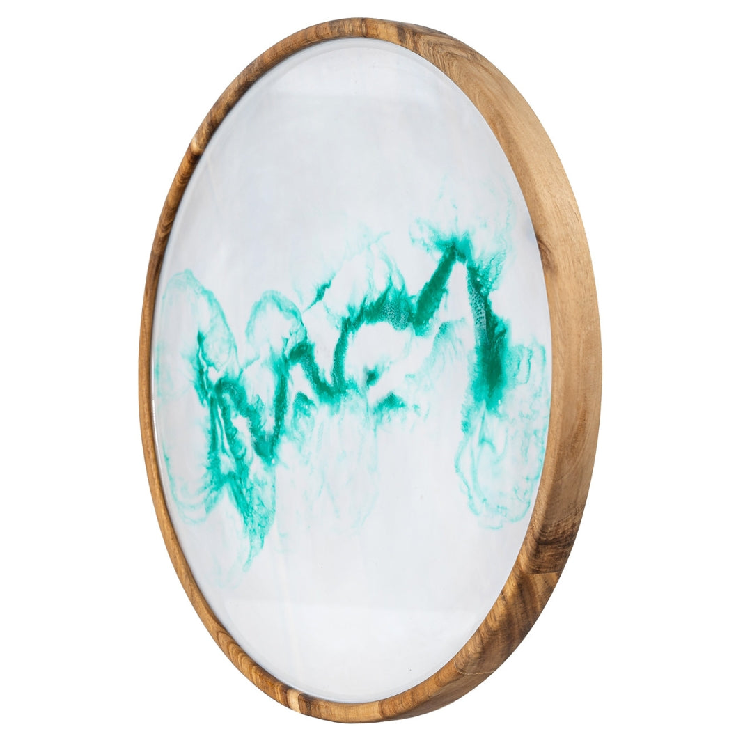 Handmade Wooden Decorative Tray with Epoxy Resin Coastal Art, Acacia Wood Serving Tray | Gift for Home Decor |  WDTRAY79