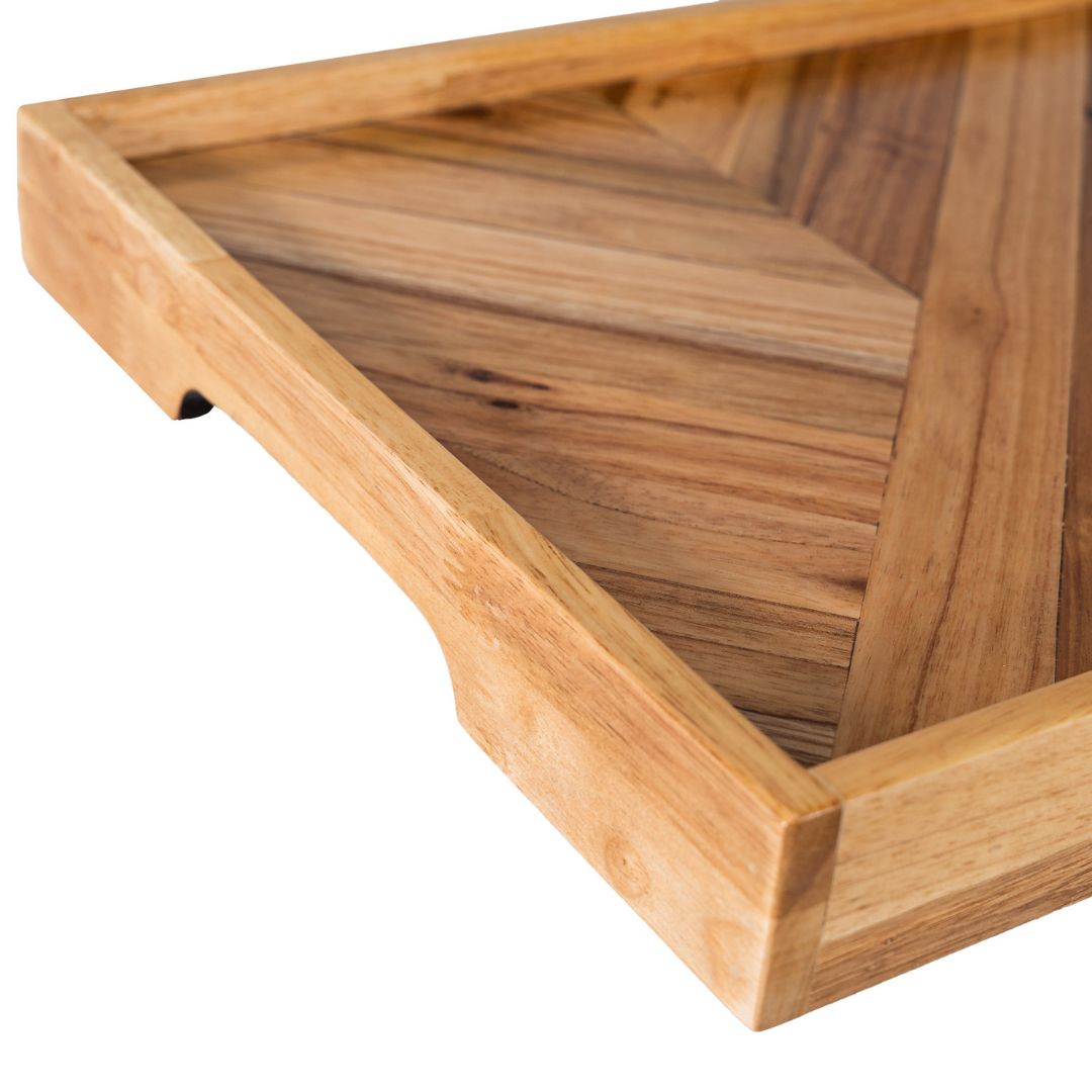 Wooden Serving Tray Stylish Handmade, Rustic Gift for Christmas and Family, Housewarming, Anniversary, Home Decor |  WDTRAY02