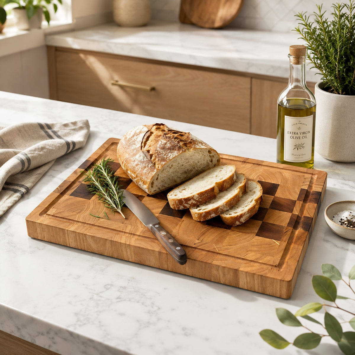Checkerboard Acacia End Grain Board, 38x28x3 cm | WDA-CTB2617
